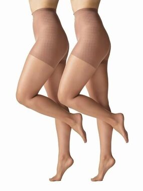 Silk Impressions Sheer Hose Light Support High Waist Small 2 Pair 20 Denier NWT